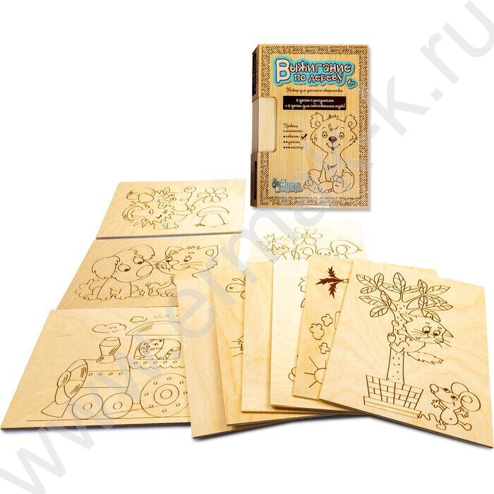 Набор д/творчества Выжигание. Доски для выжигания 10 шт Уровень сложности - "новичок" | Фото 2