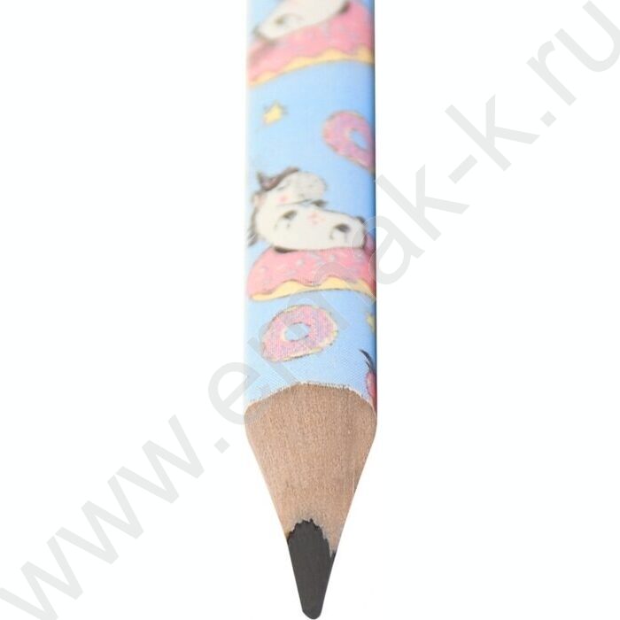 Карандаш пластиковый  HB Wood free illegally cute. Unicorn /трехгранный /заточенный /туба | Фото 2