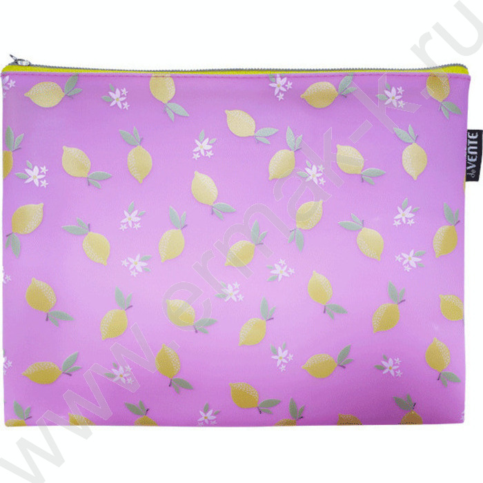 Папка д/тетрадей A5 24x20см "Tutti-Frutti. Lemon" силикон, на молнии | Фото 1