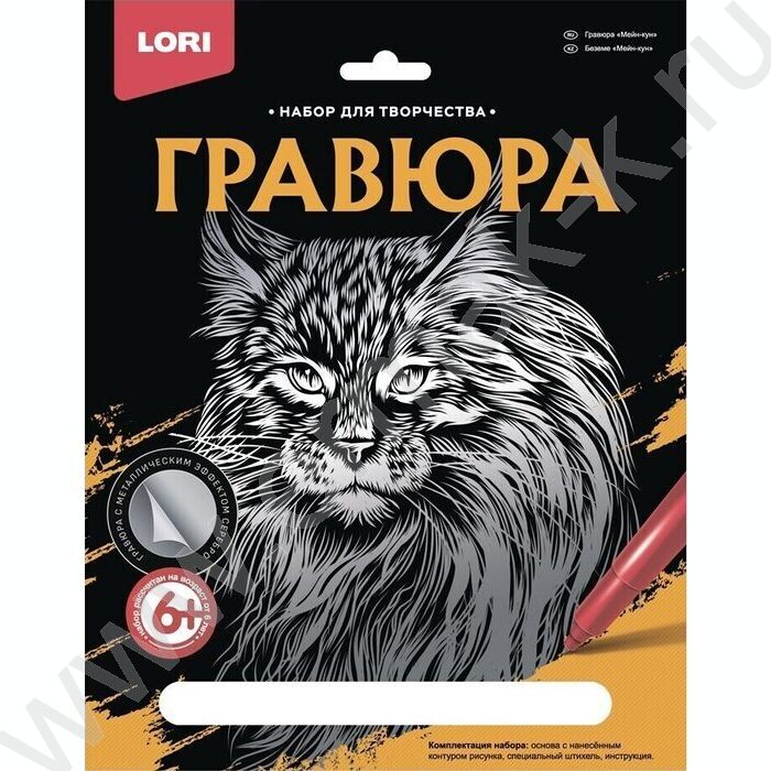 Набор д/творчества Гравюра большая Мейн-кун | Фото 2