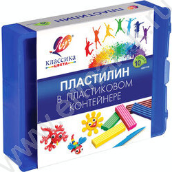 Пластилин 10цв 200г Классика+стек NEW | Фото 1