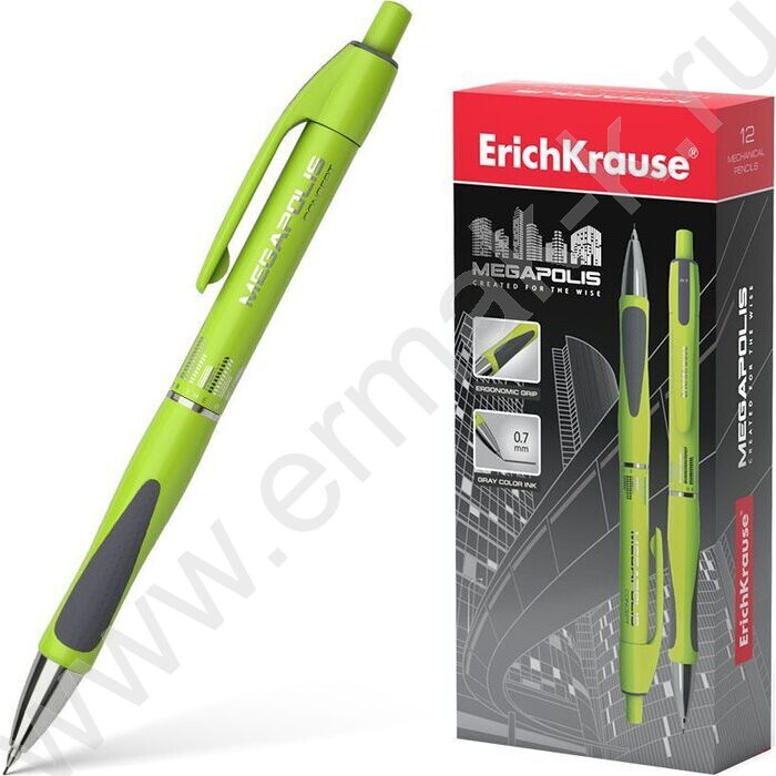 Карандаш механический 0,7мм НВ MEGAPOLIS Concept /с резин. держателем/ | Фото 2