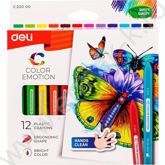 Мелки восковые 12цв Color Emotion /трехгранные /картон.кор. /европодвес | Фото 1