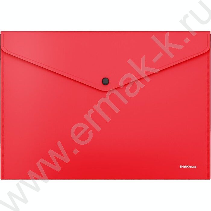 Папка-конверт на кнопке А4 Fizzy Classic непрозрачная /красная | Фото 1