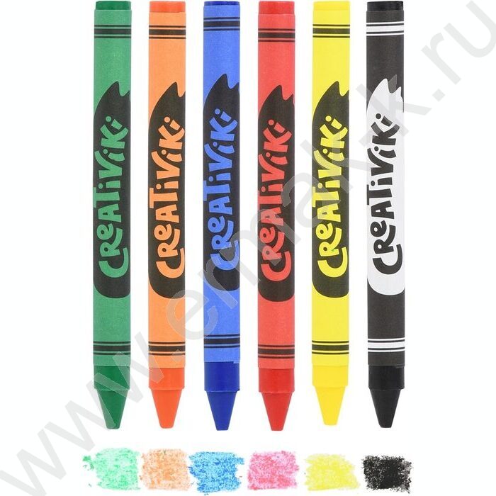 Мелки восковые  6цв /европодвес | Фото 2