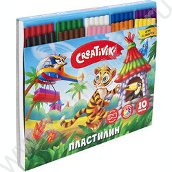 Пластилин  10цв 150г + стек /карт. коробка | Фото 1