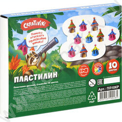 Пластилин  10цв 150г + стек /карт. коробка | Фото 7
