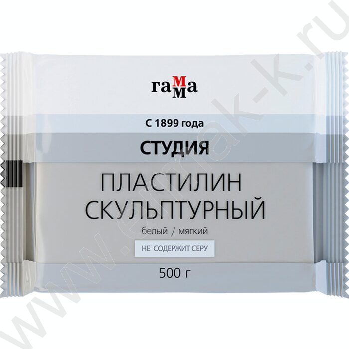 Пластилин скульптурный  500г белый М | Фото 1