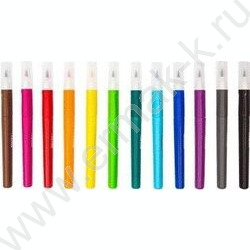 Фломастеры  12цв Trio Brush трехгранные утолщенные, вентилир. колпачок, пласт. блистер | Фото 2