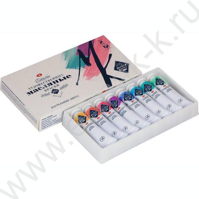 Краски масляные  8цв 18мл "Мастер-Класс" Пастельные цвета | Фото 1