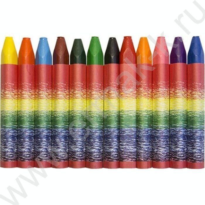 Мелки восковые 12цв Кроха /трехгранные/ европодвес | Фото 3