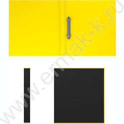 Папка 2 кольца 35мм Accent /желтый | Фото 2