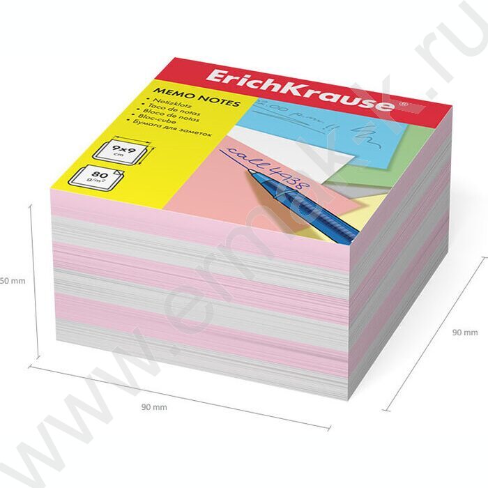 Бумага д/записей  9*9*5см розовый | Фото 3