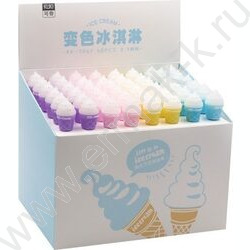 Ручка гелевая синяя 0,5мм  Magic ice/игла,цв.пл.корпус,декоративный элемент "мороженное" в солне | Фото 2