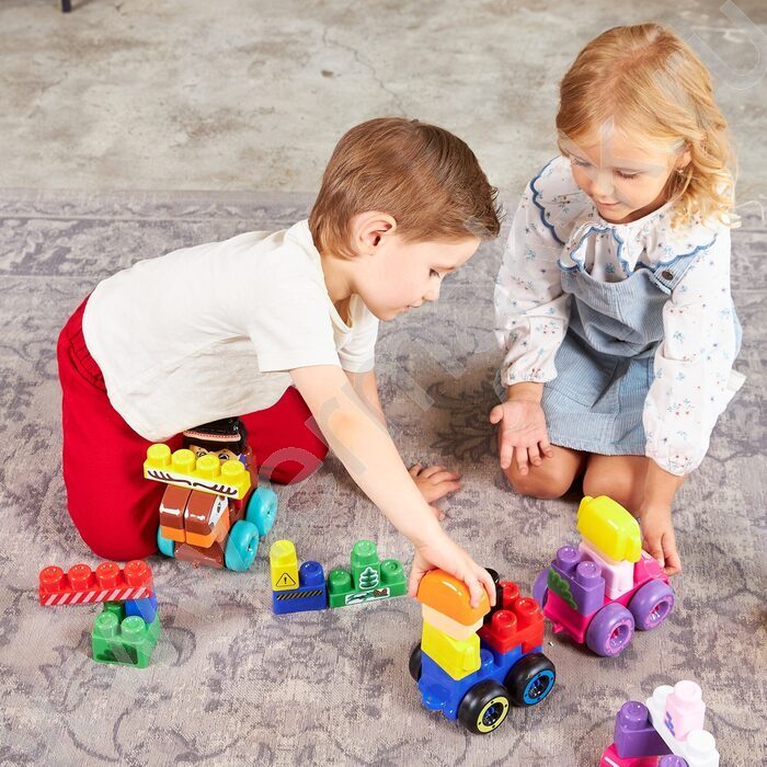 Конструктор пластиковый Baby Blocks "На стройке" 21 дет | Фото 9