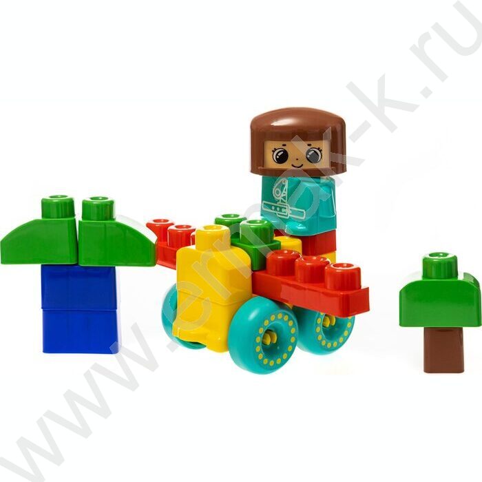 Конструктор пластиковый Baby Blocks "Самолетик" 20 дет | Фото 4