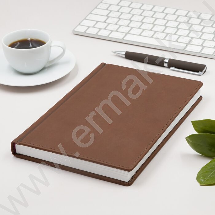 Ежедневник н/дат А5 136л Velvet коричневый   | Фото 3