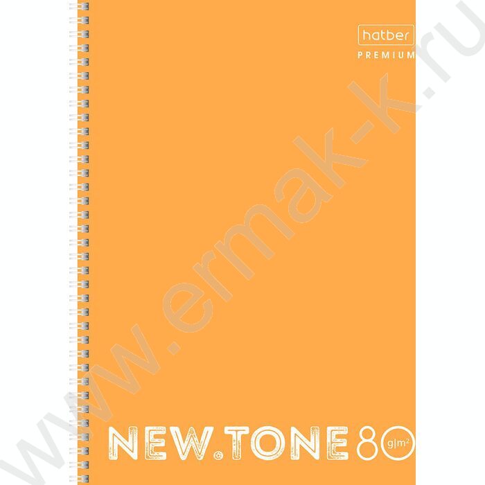 Тетрадь  80л А4 клетка/спираль/многоуров.перфорация "NEWtone PASTEL Оранж" | Фото 1