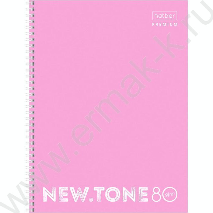 Тетрадь  80л А4 клетка/спираль/многоуров.перфорация "NEWtone PASTEL Пион" | Фото 1