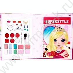 Альбом д/творчества Визажист в папке,40стр. с контуром,2стр.с наклейками,косметика | Фото 2