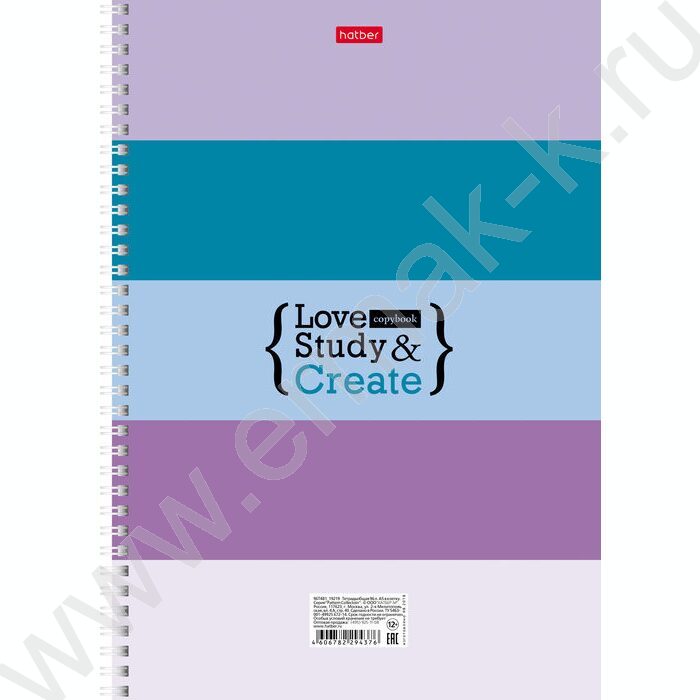 Тетрадь  80л А4 клетка/спираль "Полоски" жесткая подложка | Фото 4