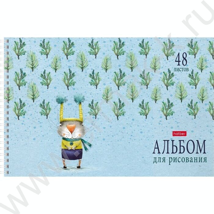 Альбом д/рисования-спираль 48л "Счастливчики" /перфорация/ 4вида | Фото 3