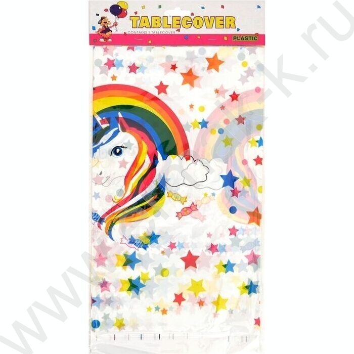 Скатерть 108*180см п/э Единорог | Фото 1