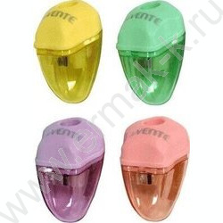 Точилка 1отв. пластик/с контейнером/ Pastel ассорти в картон. дисплее | Фото 1