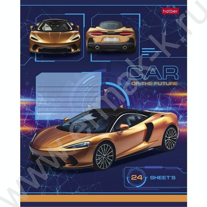 Тетрадь  24л линейка "Car Design" 5видов | Фото 2