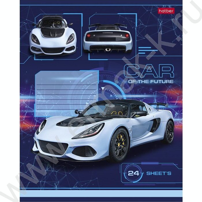 Тетрадь  24л линейка "Car Design" 5видов | Фото 4