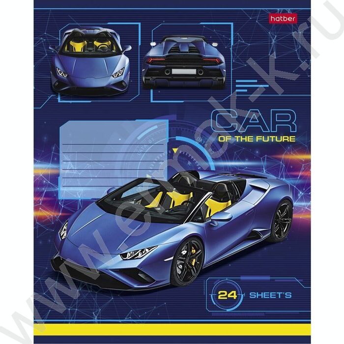 Тетрадь  24л линейка "Car Design" 5видов | Фото 5