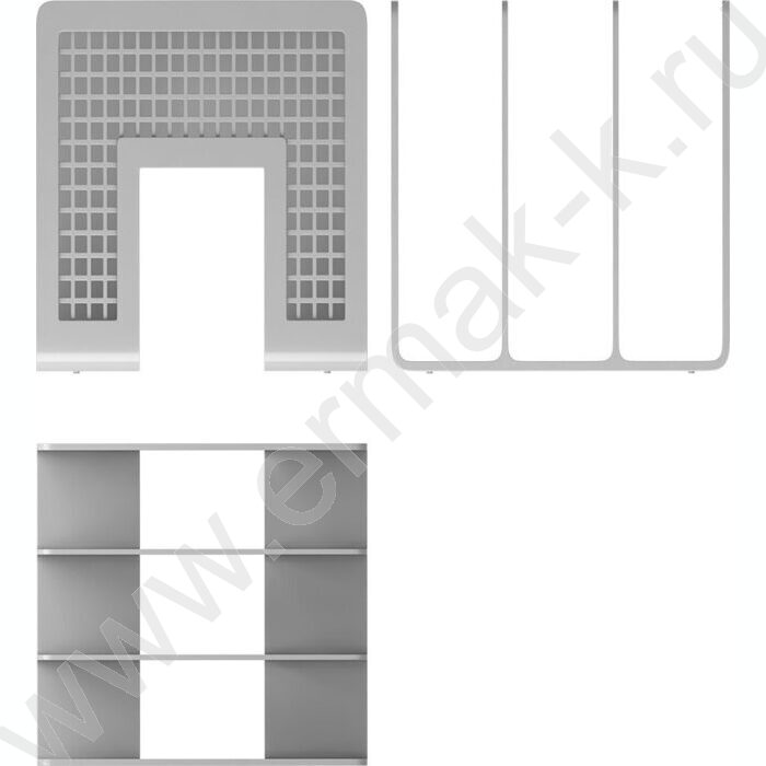 Лоток вертикально-гориз. литой Classic /серый/ 3отд. | Фото 2