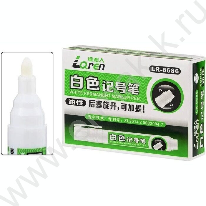 Маркер перм. /белый/ 3мм круг | Фото 2