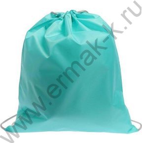 Сумка д/обуви 420*340 серебристый шнурок "Мятная"  