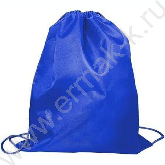 Сумка д/обуви 420*340 серебристый шнурок "Темно-синяя"   | Фото 1