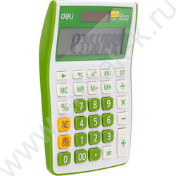 Калькулятор Deli E1238/GRN /двойное питание/ зеленый, 12 разряд | Фото 2