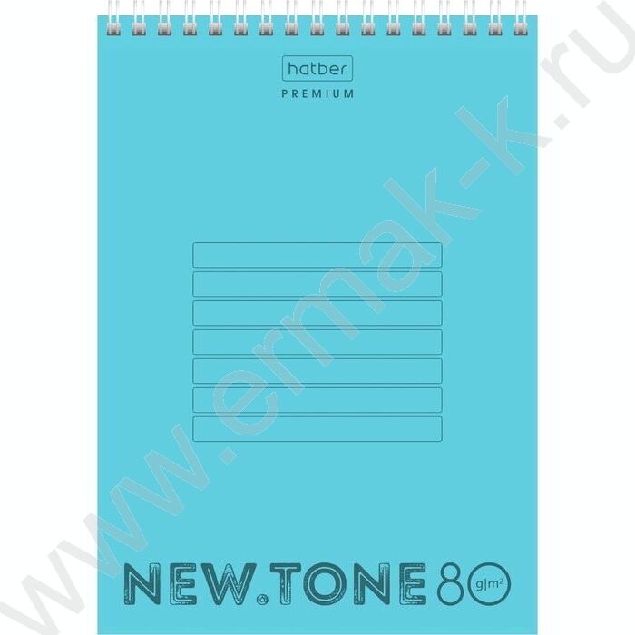 Блокнот  80л А5 спираль/пластик.обл. "NEWtone PASTEL Незабудка" | Фото 1