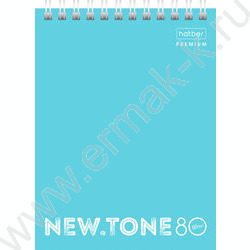 Блокнот  80л А6 спираль "NEWtone PASTEL Незабудка" /перфор. на отрыв, глянц.лам. | Фото 1