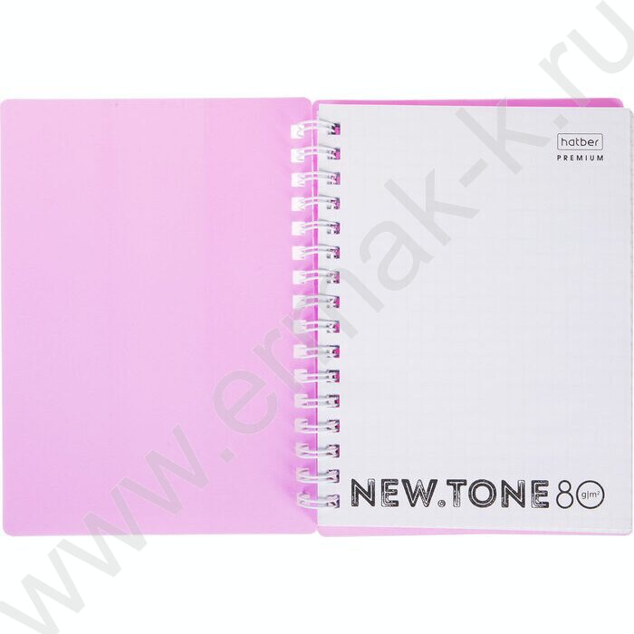 Зап. книжка  80л А6 спираль /пластик.обл. "NEWtone PASTEL Пион" | Фото 2