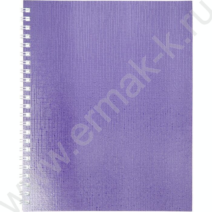 Тетрадь  48л клетка/спираль "Бум/винил" METALLIC фиолетовая | Фото 1