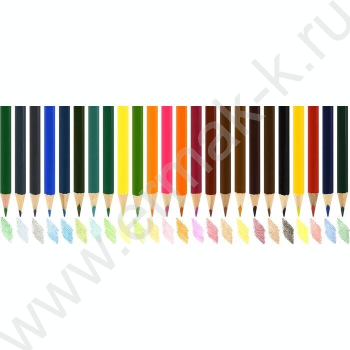 Карандаши  24цв /трехгранные, дерево/ | Фото 3