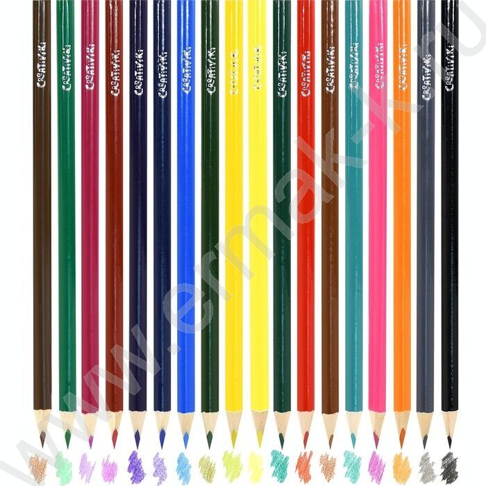 Карандаши  18цв /трехгранные, дерево/ | Фото 2