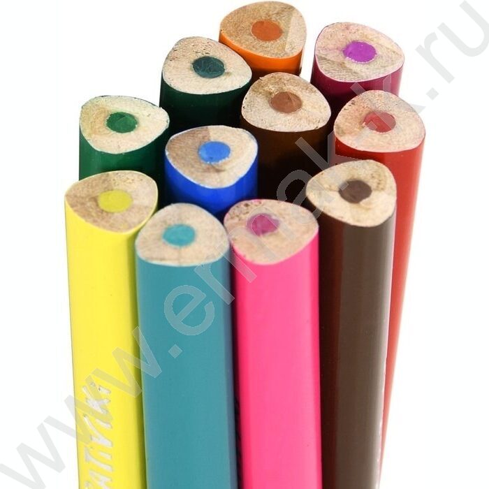 Карандаши  18цв /трехгранные, дерево/ | Фото 3