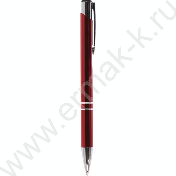 Ручка шар метал нажимной.мех. Florenzo синяя/корпус бордовый | Фото 1