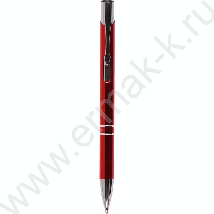 Ручка шар метал нажимной.мех. Florenzo синяя/корпус бордовый | Фото 2