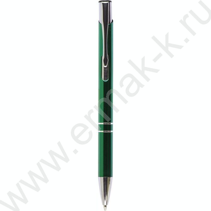 Ручка шар метал нажимной.мех. Florenzo синяя/корпус зеленый | Фото 2