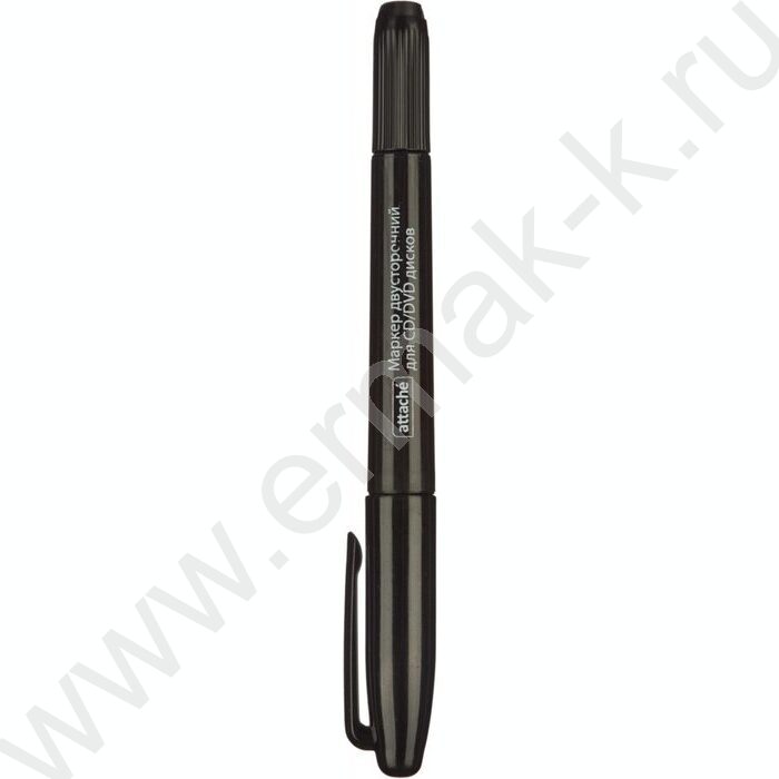 Маркер перм. CD,DVD /черный/ двустор. 0,7мм/1мм круг | Фото 2