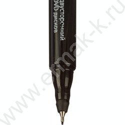 Маркер перм. CD,DVD /черный/ двустор. 0,7мм/1мм круг | Фото 4