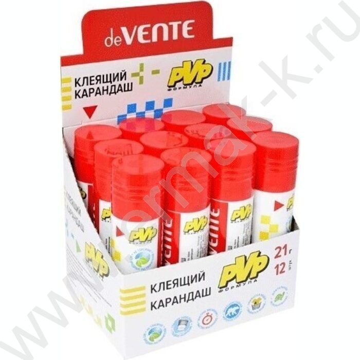 Клей-карандаш  21г /PVP основа/ в картонном дисплее с пластик. поддоном | Фото 3
