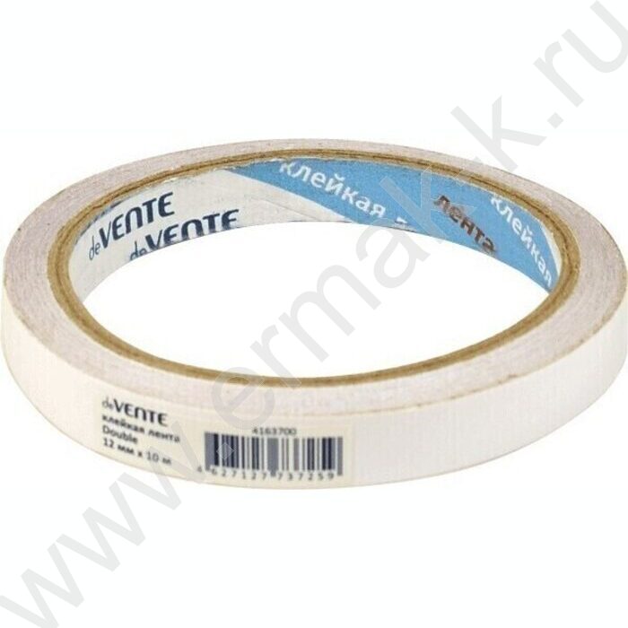 Скотч двустор.полипропилен белый 12*10 | Фото 1